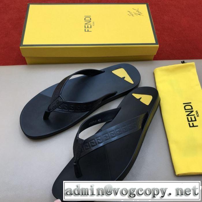 3色可選 海外セレブは大人気 フェンディ FENDI トングサンダル 2019春夏は人気定番