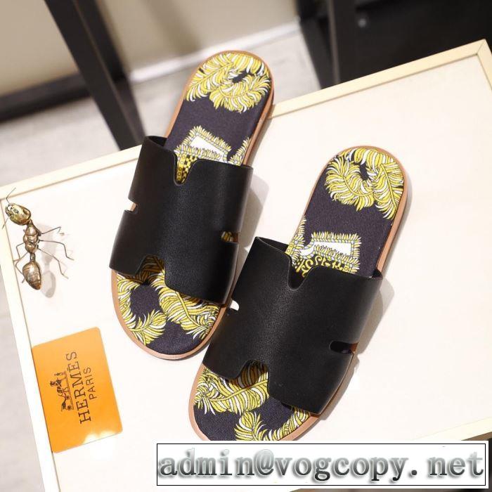 3色可選  ゆったり感のあるアイテム サンダル 2019年夏の一押しファッションアイテム エルメス HERMES 