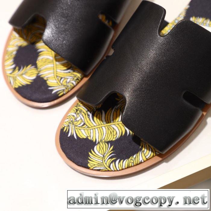  3色可選  ゆったり感のあるアイテム サンダル 2019年夏の一押しファッションアイテム エルメス HERMES