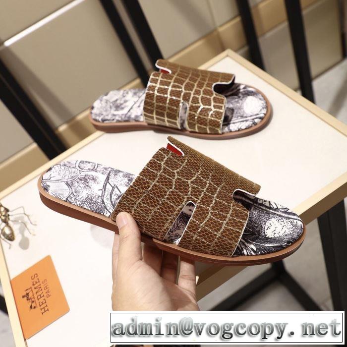  サンダル リラックススタイルが実現 4色可選 エルメス スタイルアップ効果 HERMES 2019年最新ファッション