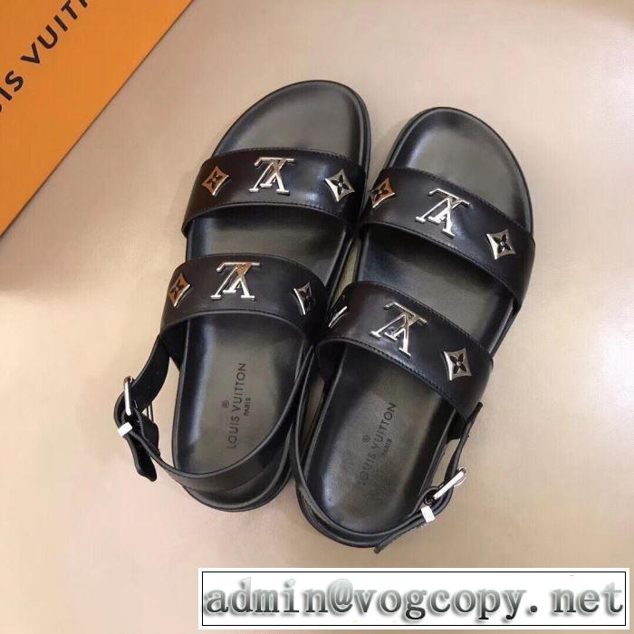 サンダル 清潔感のある肌見せ ルイ ヴィトン 魅力的な今年らしい LOUIS VUITTON おしゃれな夏ファッション2019 