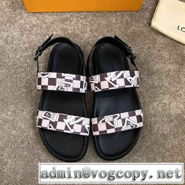  4色可選 おすすめ大人かわいい着こなし ルイ ヴィトン LOUIS VUITTON 2019即旬な装いに  サンダル きちんと感が抜群