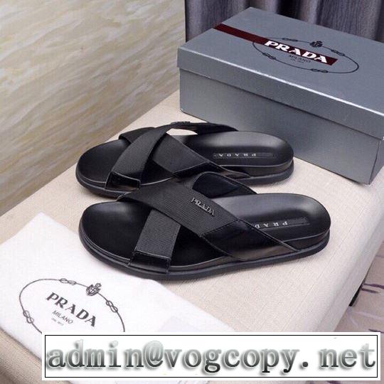  2019春夏の大注目トレンド サンダル 肌触りの良いサラりと  プラダ 大胆にデザインオシャレ新品 PRADA 今から夏まで活躍する
