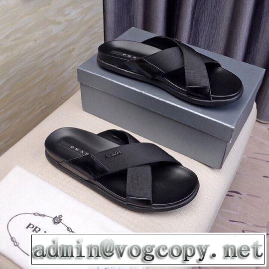  2019春夏の大注目トレンド サンダル 肌触りの良いサラりと  プラダ 大胆にデザインオシャレ新品 PRADA 今から夏まで活躍する