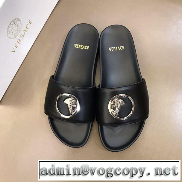  サンダル 春夏を感じさせる  ヴェルサーチ大人っぽいファション感 VERSACE 2色可選 2019春夏の大注目トレンド