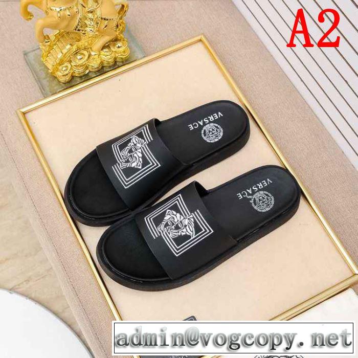  2色可選 着るだけで上品なスタイル サンダル  2019春夏トレンドアイテム ヴェルサーチVERSACE  知的優秀アイテム