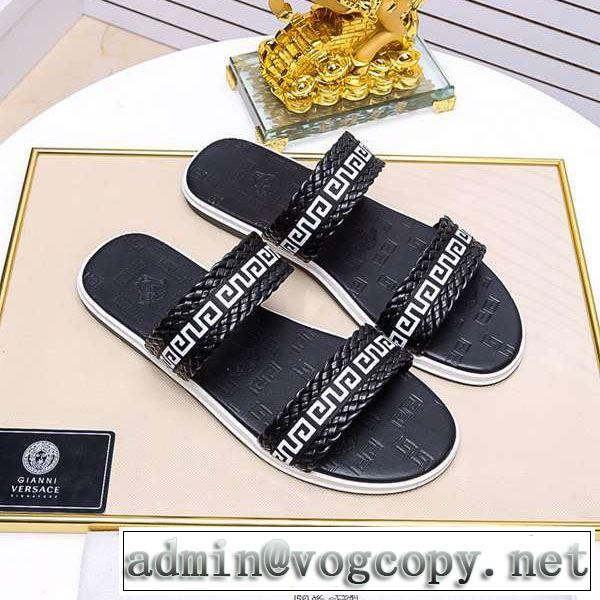サンダル 最も目立ったブランド新品  2019夏色っぽさ ヴェルサーチVERSACE 夏の王道　適度な上品さ 2色可選 