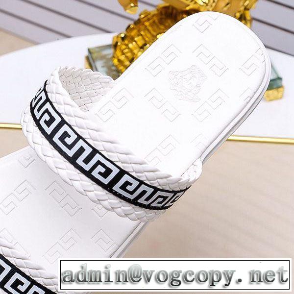 サンダル 最も目立ったブランド新品  2019夏色っぽさ ヴェルサーチVERSACE 夏の王道　適度な上品さ 2色可選 