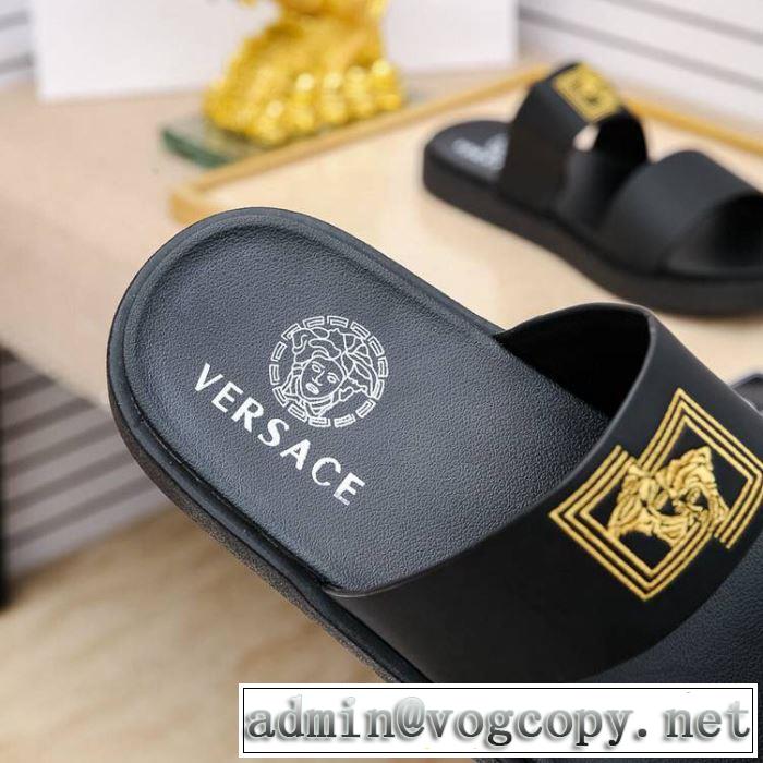  ヴェルサーチVERSACE カジュアルを一歩大人に サンダル 2色可選 グッと大人っぽい印象に 2019即旬な装いに
