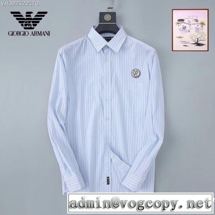  2019夏色っぽさ 長袖 /ロンT/ロングT/ロングTシャツ  アルマーニ ARMANI ドレスアップ効果も抜群 