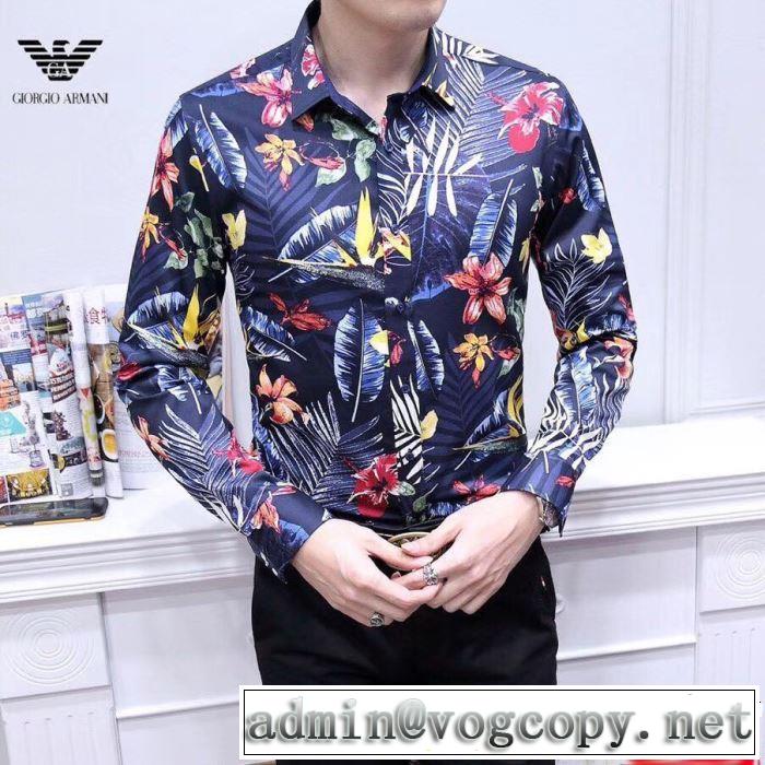 2色可選  知的優秀アイテム 長袖 /ロンT/ロングT/ロングTシャツ2019年春夏流行ファッション  アルマーニ ARMANI
