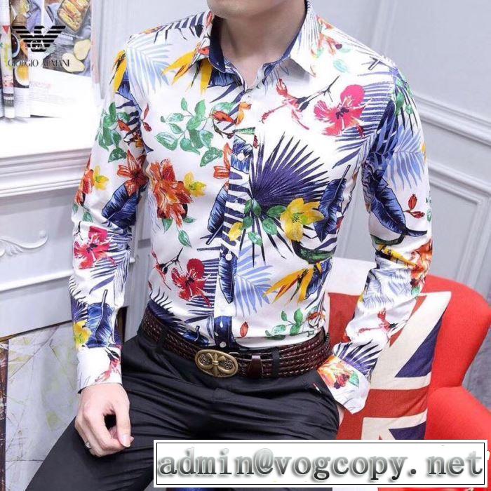 2色可選  知的優秀アイテム 長袖 /ロンT/ロングT/ロングTシャツ2019年春夏流行ファッション  アルマーニ ARMANI