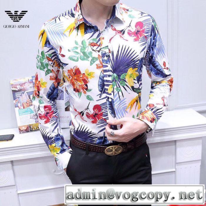 2色可選  知的優秀アイテム 長袖 /ロンT/ロングT/ロングTシャツ2019年春夏流行ファッション  アルマーニ ARMANI