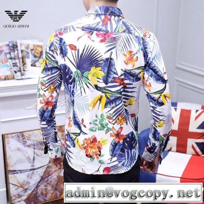 2色可選  知的優秀アイテム 長袖 /ロンT/ロングT/ロングTシャツ2019年春夏流行ファッション  アルマーニ ARMANI