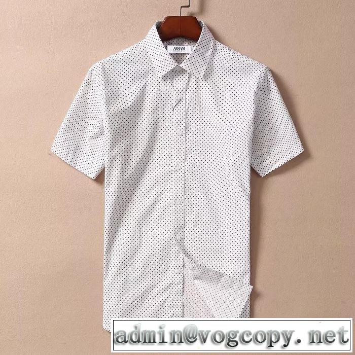 【2019年】夏のファッション2色可選  シャツ アルマーニカジュアルファッションを楽しもう ARMANI