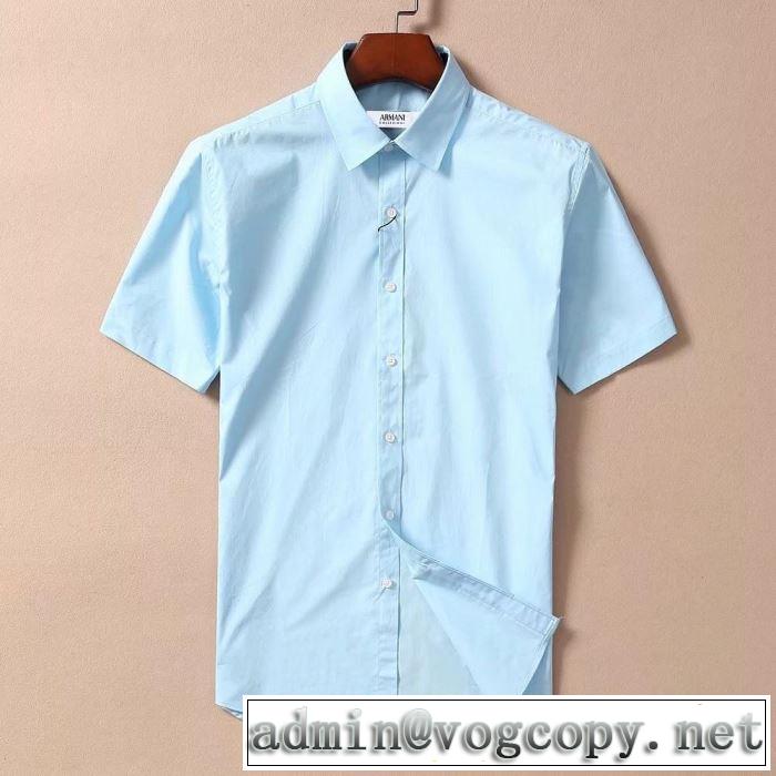 夏に良く似合うちょっと新品 アルマーニ2019年春夏シーズンの人気 ARMANI 4色可選  シャツ
