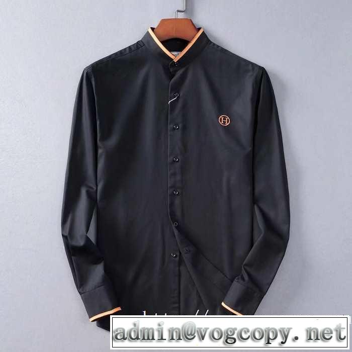 メンズ シャツ 激安 最高級通販 エルメス スーパーコピー ロング シャツHERMES 服サイズ感着こなし カジュアル シンプル 逸品