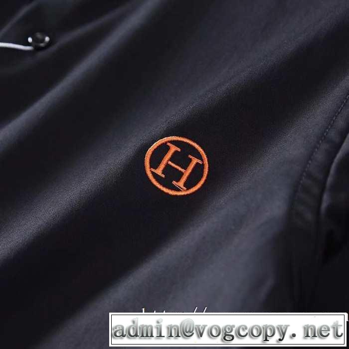 メンズ シャツ 激安 最高級通販 エルメス スーパーコピー ロング シャツHERMES 服サイズ感着こなし カジュアル シンプル 逸品