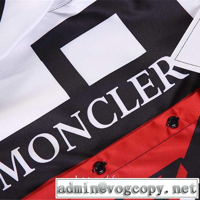 モンクレール シャツ GENIUS GRAIG GREEN LOGO PRINT ブランド コピーMONCLERメンズ 長袖シャツ サイズ感着こなし 新作