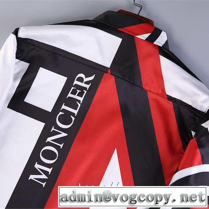 モンクレール シャツ GENIUS GRAIG GREEN LOGO PRINT ブランド コピーMONCLERメンズ 長袖シャツ サイズ感着こなし 新作