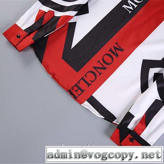 モンクレール シャツ GENIUS GRAIG GREEN LOGO PRINT ブランド コピーMONCLERメンズ 長袖シャツ サイズ感着こなし 新作