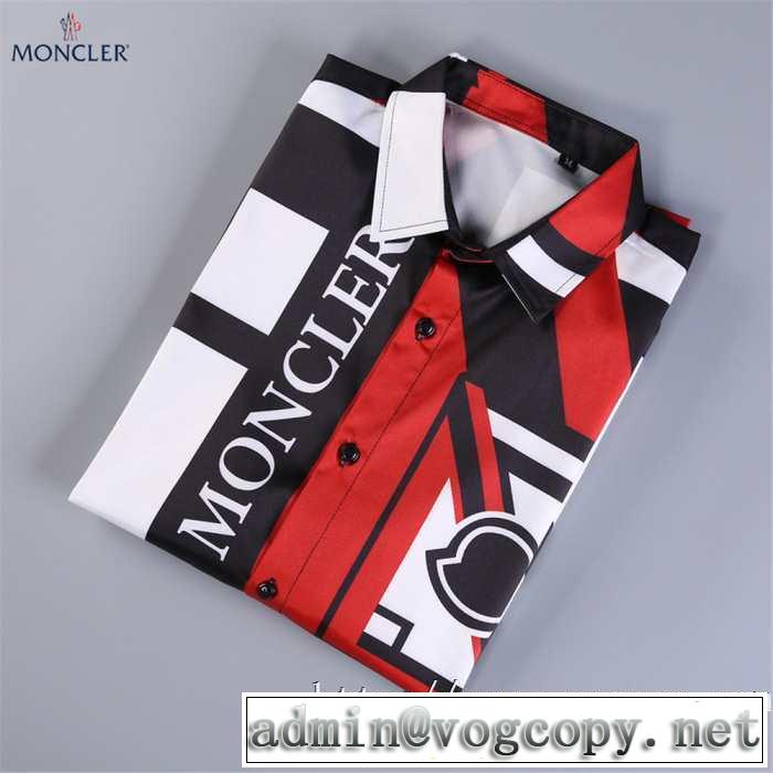モンクレール シャツ GENIUS GRAIG GREEN LOGO PRINT ブランド コピーMONCLERメンズ 長袖シャツ サイズ感着こなし 新作