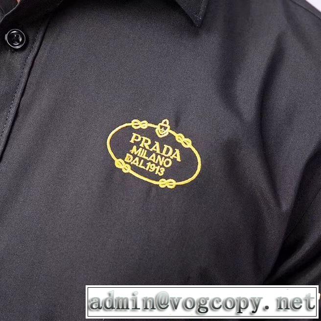 プラダ PRADA 2色可選 2019春夏も引き続きトレンド  長袖 /ロンT/ロングT/ロングTシャツ 夏の王道　適度な上品さ