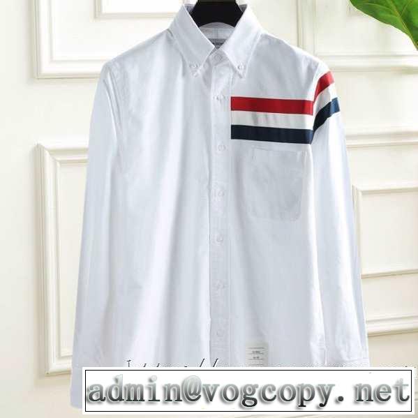 長袖 /ロンT/ロングT/ロングTシャツ 2019春夏トレンドアイテム トムブラウン THOM BROWNE 今年流大人っぽさ 2色可選