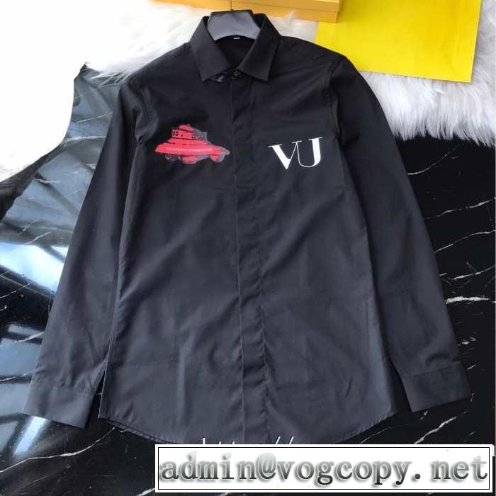 Valentino コレクション ヴァレンティノ 服 メンズ 2019/20存在感が強い今季人気色 カジュアル爽やか コーデ 長袖シャツ