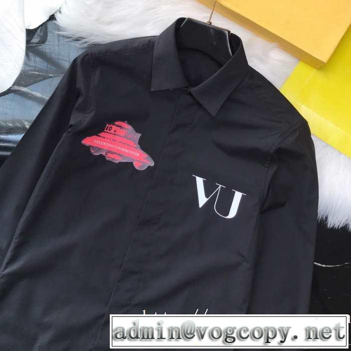Valentino コレクション ヴァレンティノ 服 メンズ 2019/20存在感が強い今季人気色 カジュアル爽やか コーデ 長袖シャツ