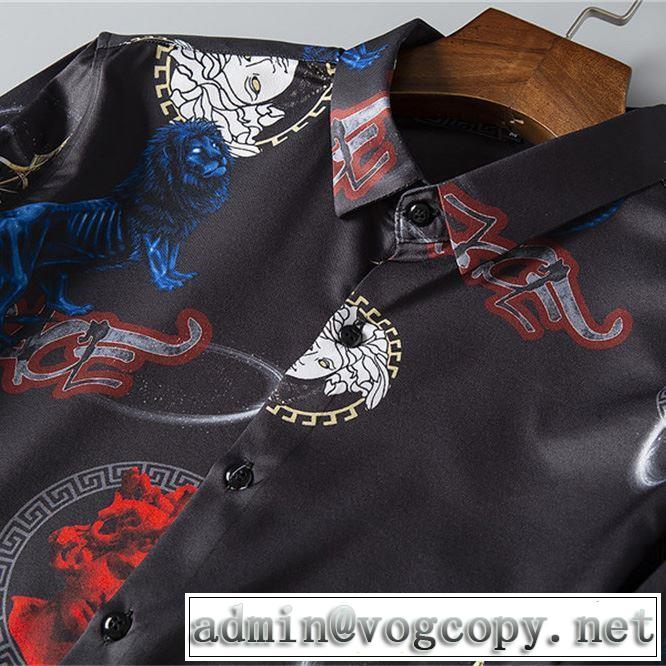 夏先に大活躍する シャツ 2019SS ヴェルサーチVERSACE 今流行のストリート上品2色可選