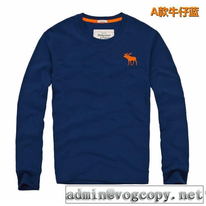 夏の大人カジュアルスタイル アバクロンビー&フィッチ Abercrombie & Fitch  長袖Tシャツ 3色可選 2019即旬な装いに