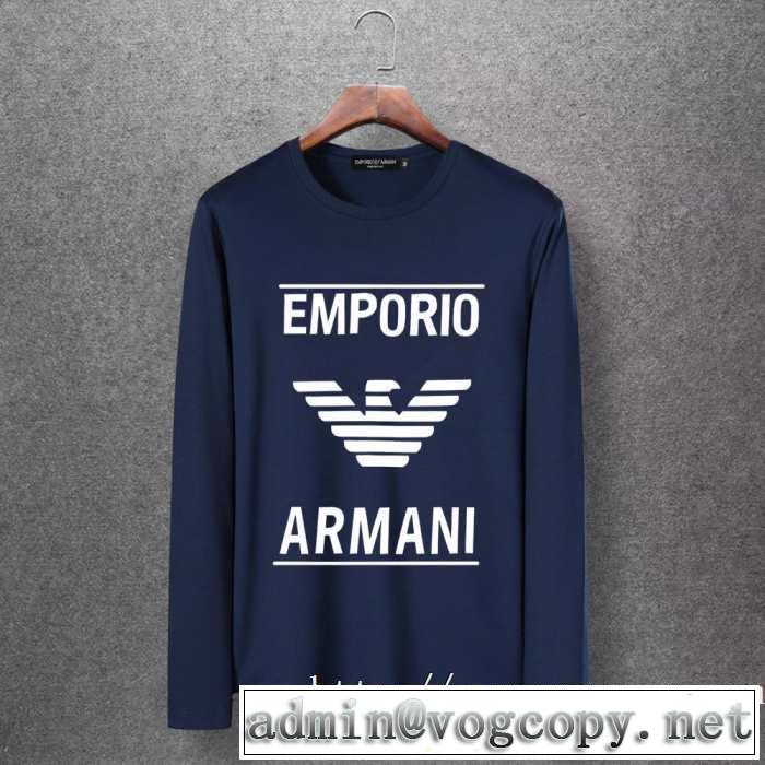 アルマーニ ARMANI 長袖Tシャツ 多色可選 今年の秋冬のトレンド激安セール 2020秋冬流行ファション