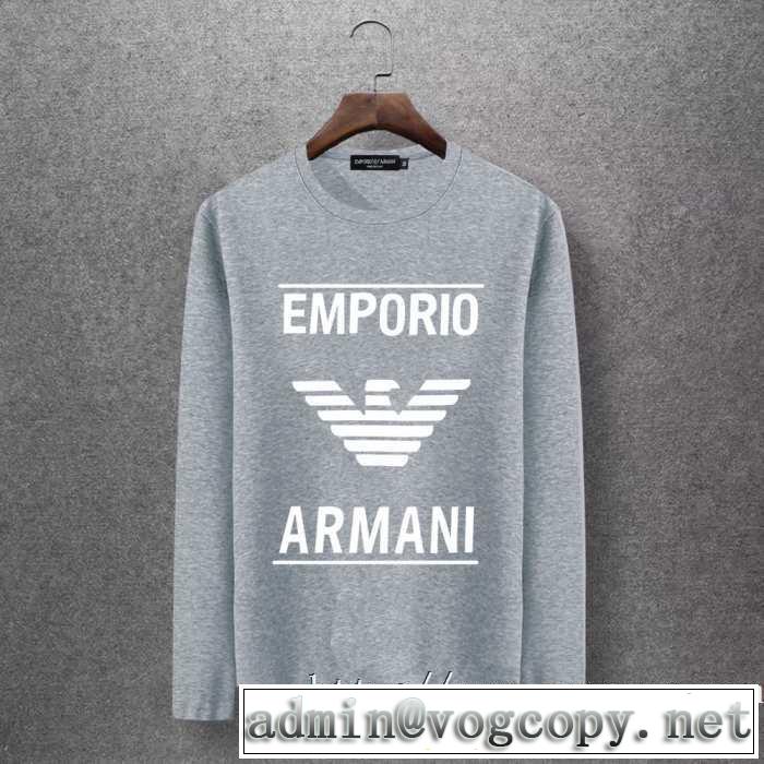 アルマーニ ARMANI 長袖Tシャツ 多色可選 今年の秋冬のトレンド激安セール 2020秋冬流行ファション