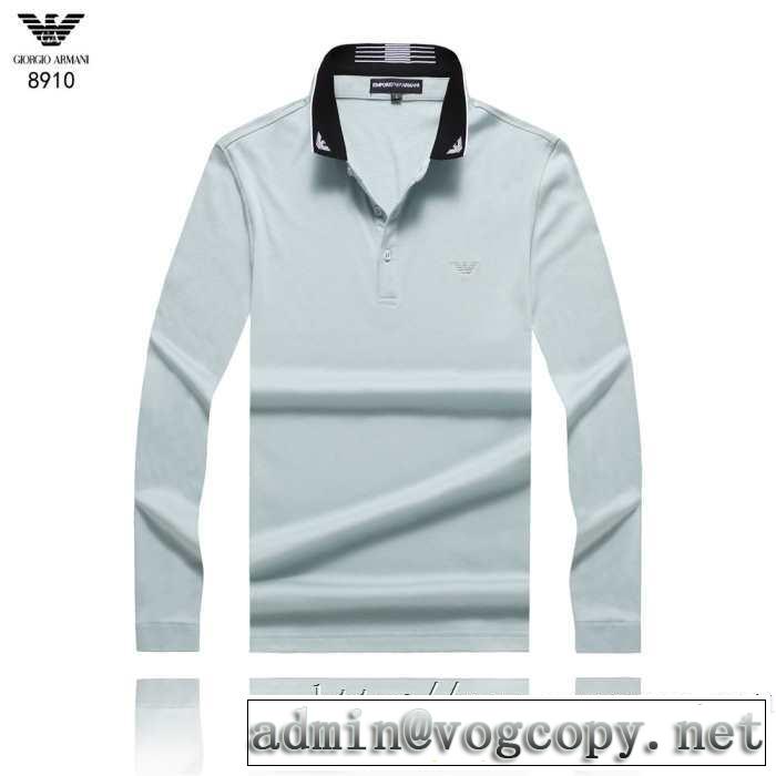 絶対おさえるべきカラーと最新 2019年秋冬に欠かせない アルマーニ ARMANI 長袖Tシャツ 3色可選