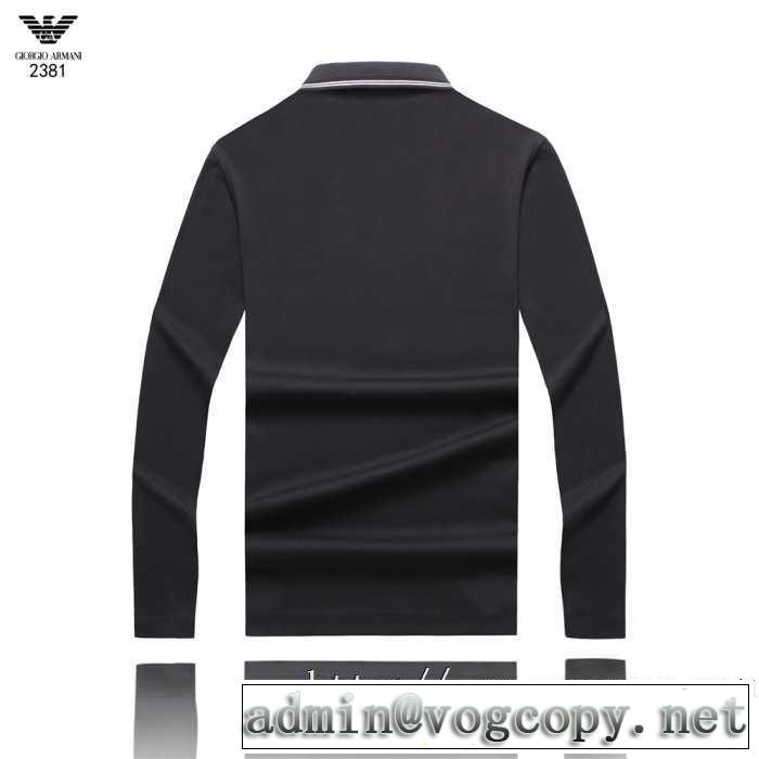 3色可選 長袖Tシャツ  アルマーニ ARMANI 2019トレンドファッション新品 活躍するトレンドアイテム