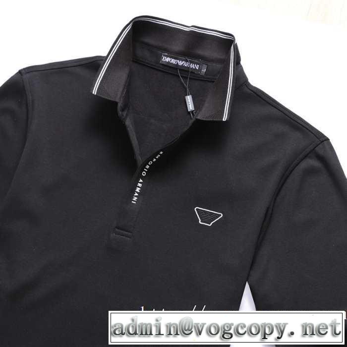 3色可選 長袖Tシャツ  アルマーニ ARMANI 2019トレンドファッション新品 活躍するトレンドアイテム