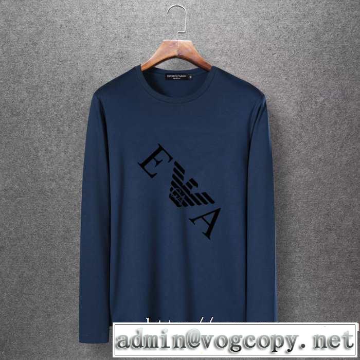 アルマーニ ARMANI 長袖Tシャツ 多色可選 気になる2019年秋のファッション 秋にはやる最新作を先取り