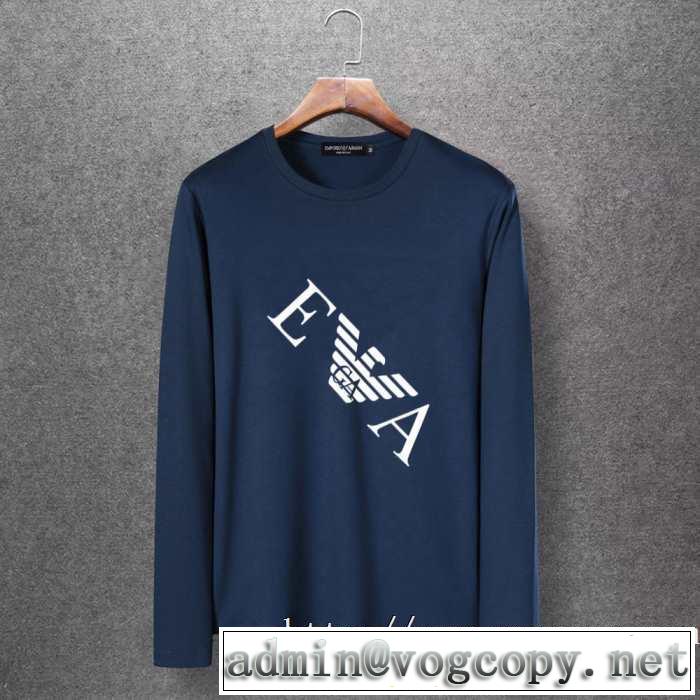 アルマーニ ARMANI 長袖Tシャツ 多色可選 気になる2019年秋のファッション 秋にはやる最新作を先取り