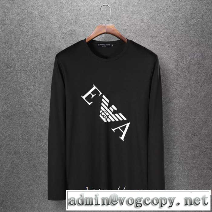 アルマーニ ARMANI 長袖Tシャツ 多色可選 気になる2019年秋のファッション 秋にはやる最新作を先取り