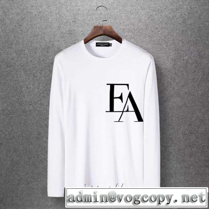 2019秋冬トレンドデザイン アルマーニ ARMANI 長袖Tシャツ 多色可選 注目の秋ファッション一番