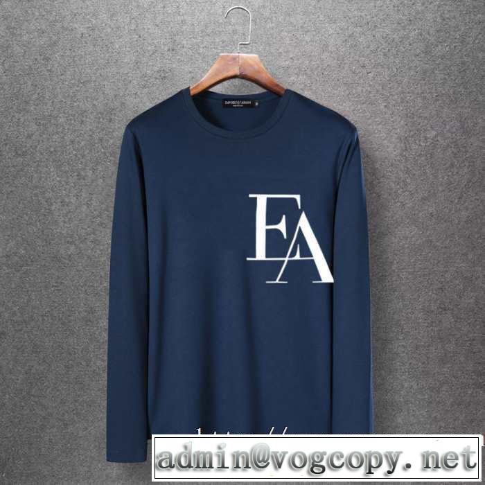 2019秋冬トレンドデザイン アルマーニ ARMANI 長袖Tシャツ 多色可選 注目の秋ファッション一番