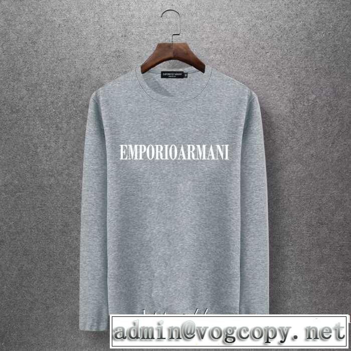 長袖Tシャツ 多色可選 2019秋冬トレンド押さえておきたい 秋にこれがはやりそう アルマーニ ARMANI