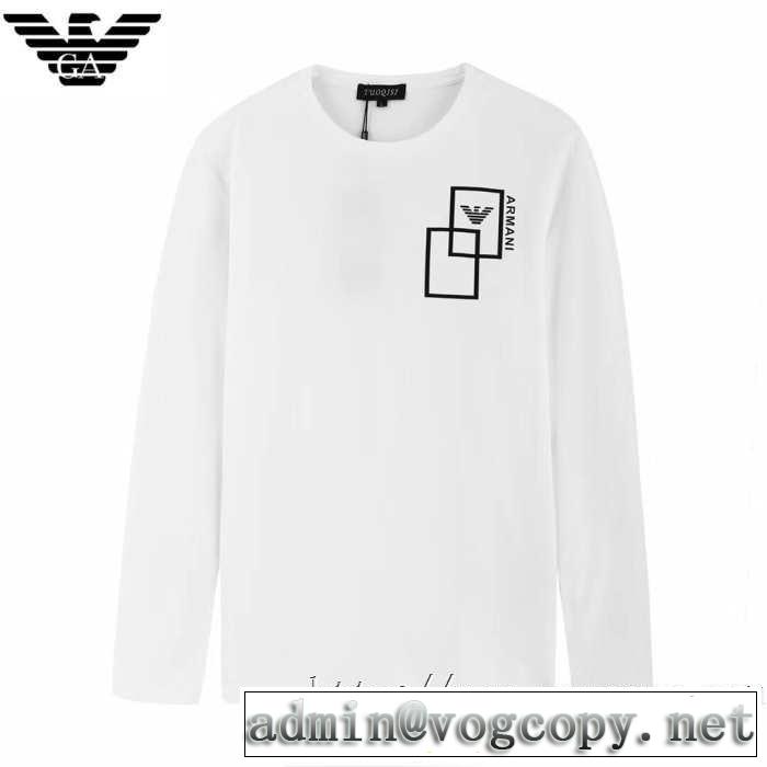 今シーズン注目のアイテム 2019-20秋冬トレンドファッション アルマーニ ARMANI 長袖Tシャツ 3色可選