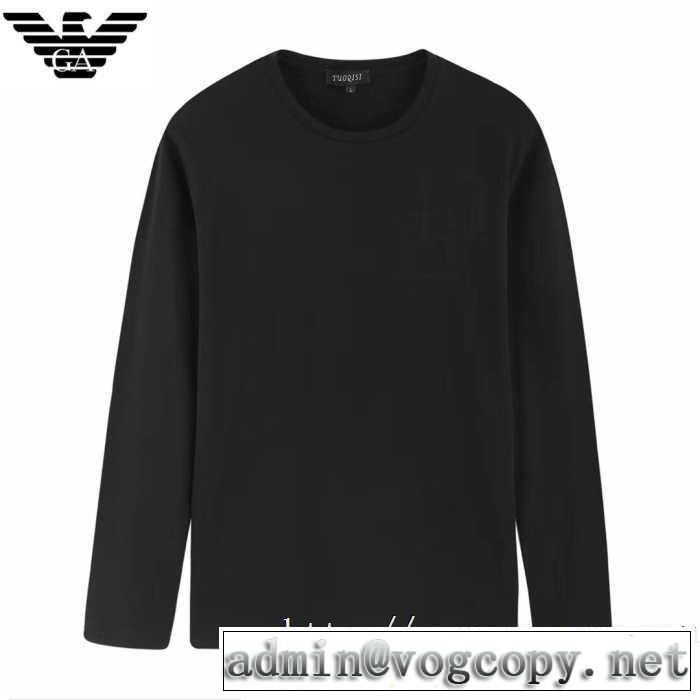 今シーズン注目のアイテム 2019-20秋冬トレンドファッション アルマーニ ARMANI 長袖Tシャツ 3色可選