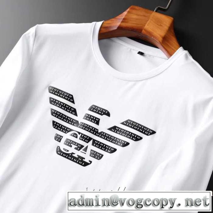 2色可選 長袖Tシャツ アルマーニ ARMANI 2019トレンドファッション新品 今から取り入れられるトレンド