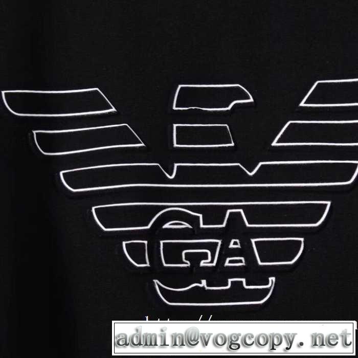 【2019秋冬】今きてる最先端ブランド 今年の流行りファション アルマーニ ARMANI 長袖Tシャツ 2色可選