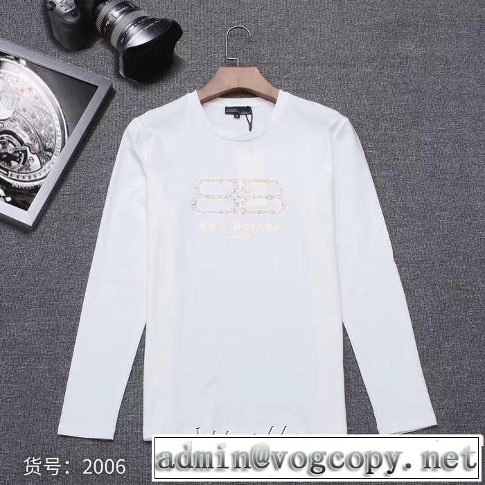 バレンシアガ Balenciaga 長袖Tシャツ 3色可選 2019トレンドカラー秋冬セール 秋トレンドの新定番