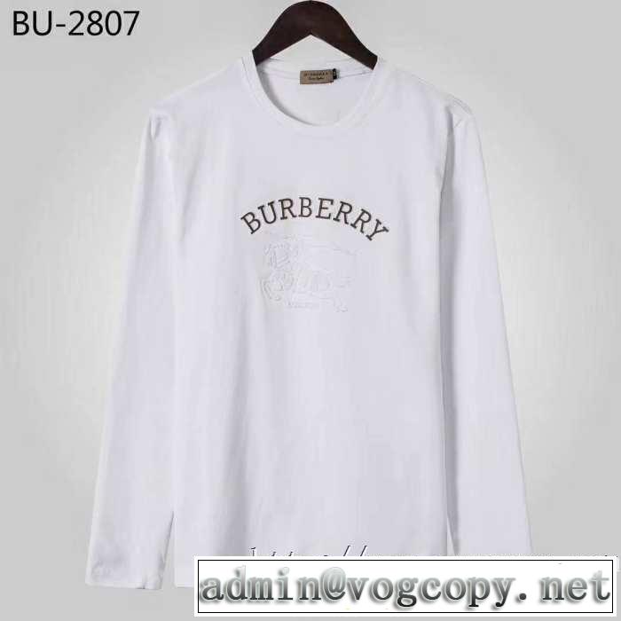 人気ファッション雑誌でも掲載 2019秋冬トレンドアイテム バーバリー BURBERRY 長袖Tシャツ 2色可選