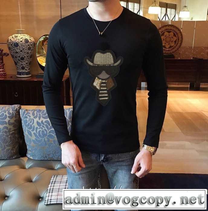 秋冬ファッションコーディネート 最重要！2019秋冬トレンド フェンディ FENDI 長袖Tシャツ 2色可選
